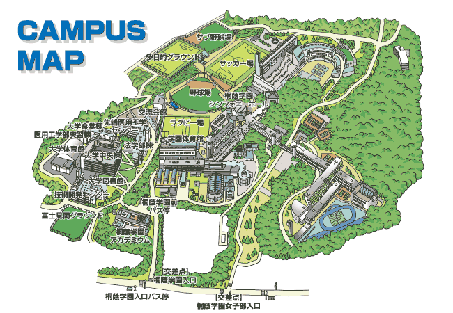 桐蔭横浜大学キャンパスマップ