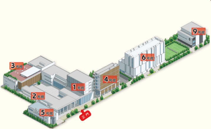 東京成徳大学・東京成徳短期大学 東京キャンパス（十条）全体図 