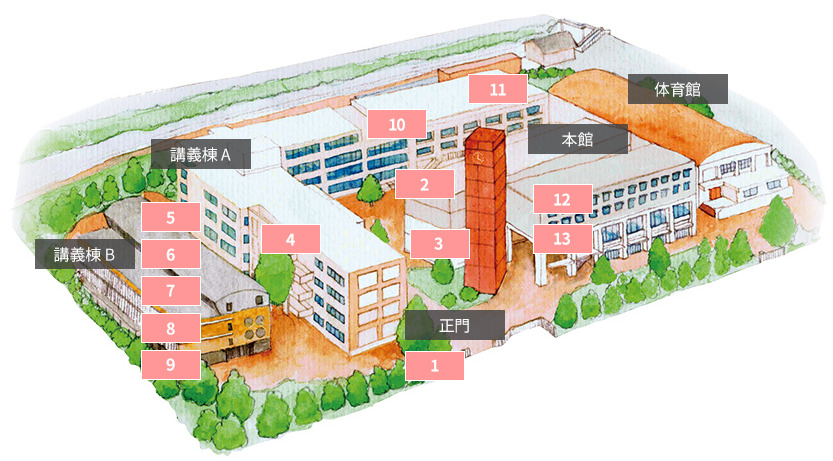 東京未来大学キャンパスマップ