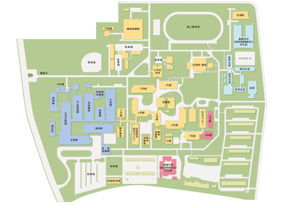 防衛医科大学校キャンパスマップ
