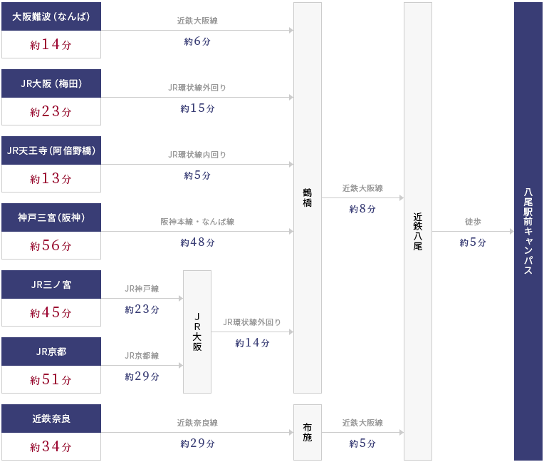 大阪経済法科大学アクセスマップ