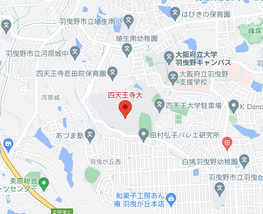 四天王寺大学周辺マップ