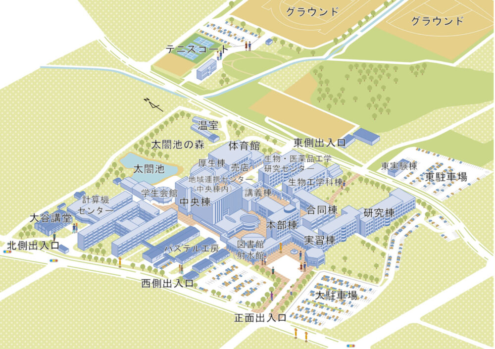 富山県立大学キャンパスマップ