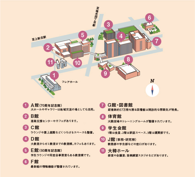 大阪経済大学キャンパスマップ