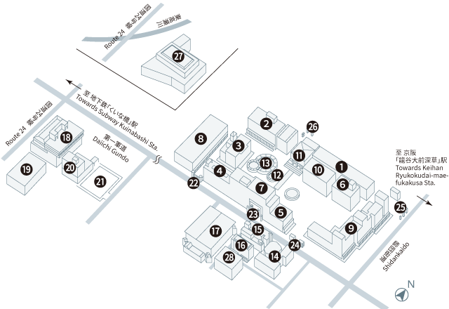 龍谷大学キャンパスマップ