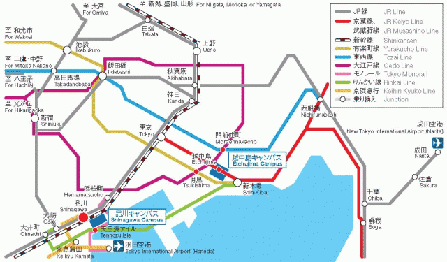 東京海洋大学アクセスマップ