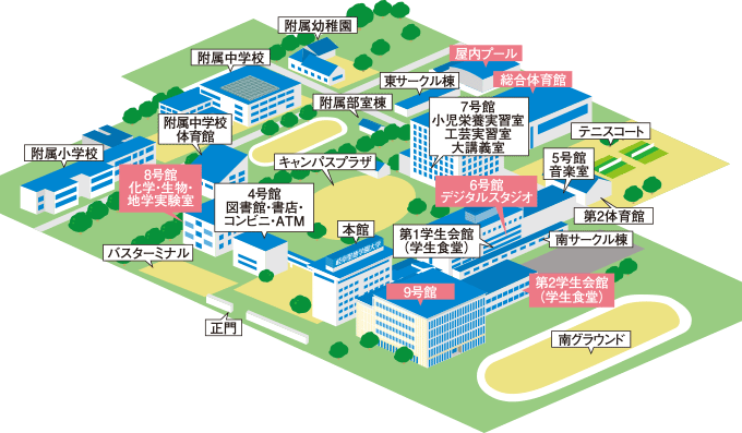 岐阜聖徳大学キャンパスマップ
