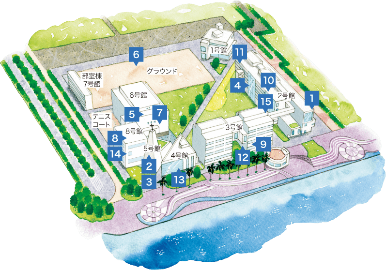 神戸国際大学キャンパスマップ