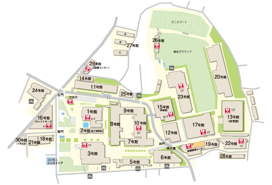 神奈川大学キャンパスマップ