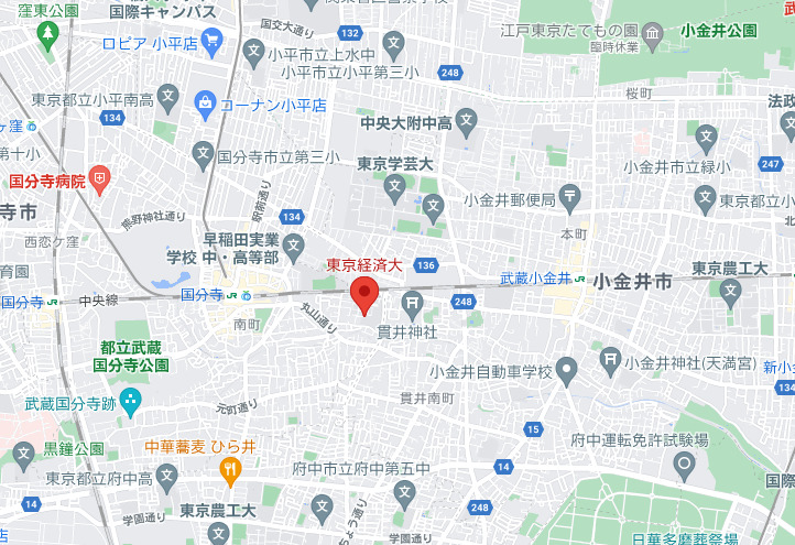 東京経済大学周辺マップ