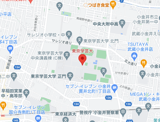 東京学芸大学周辺マップ