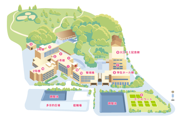 東京家政学院大学キャンパスマップ