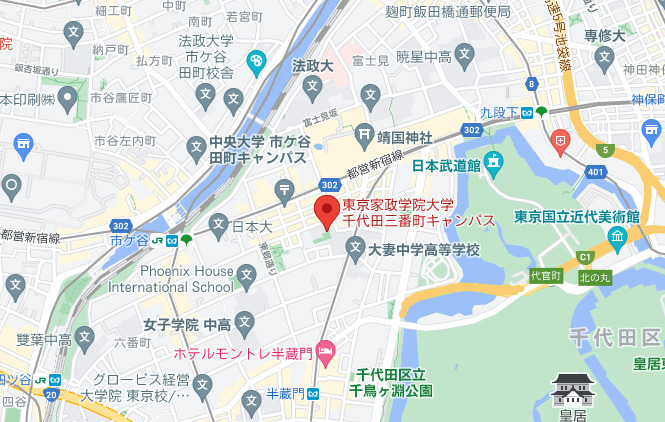 東京家政学院大学周辺マップ