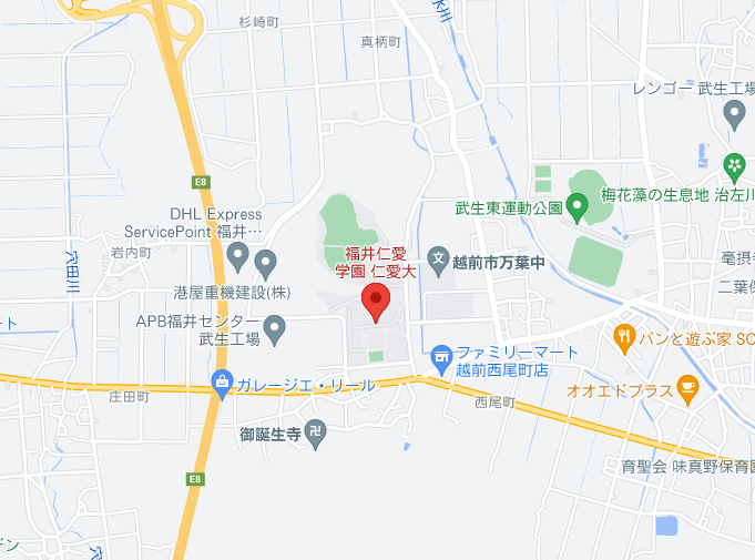 仁愛大学周辺マップ