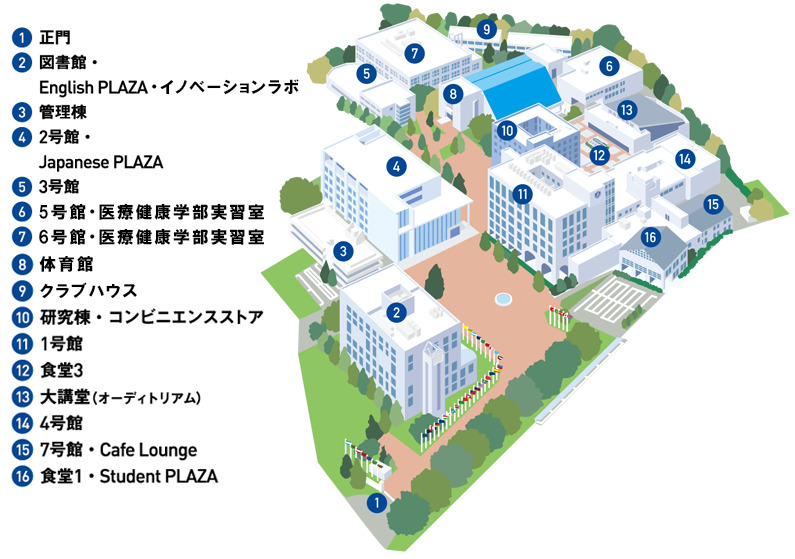 東京国際大学キャンパスマップ
