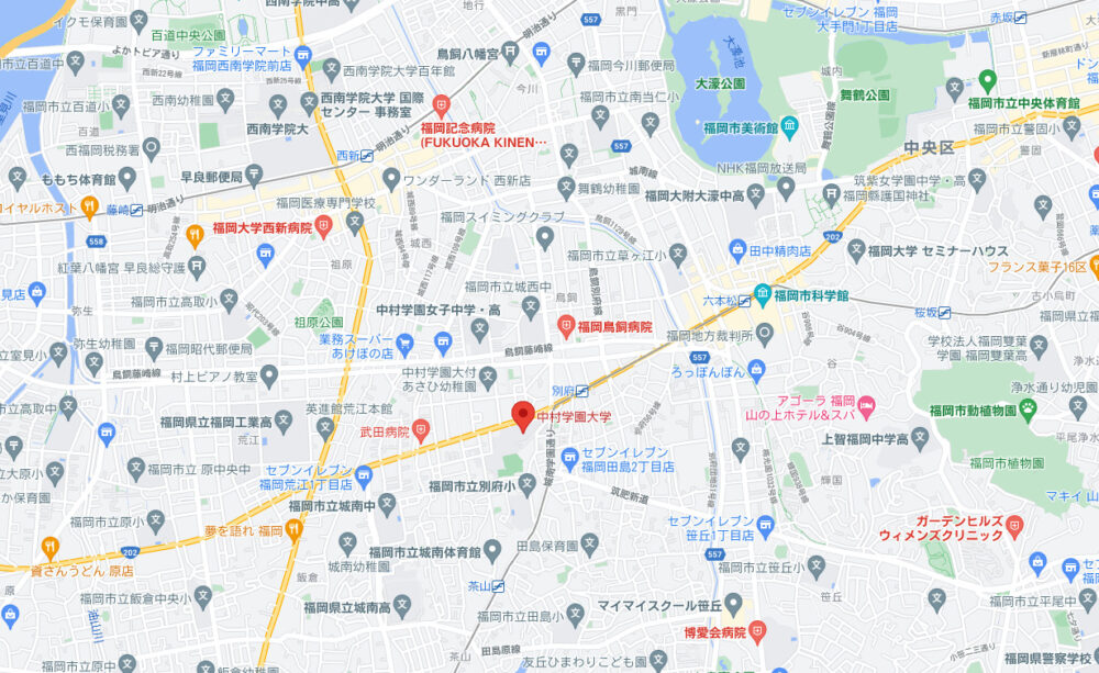 中村学園大学周辺マップ