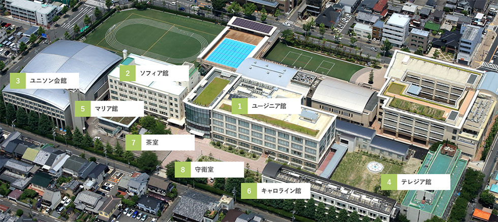 京都ノートルダム女子大学キャンパスマップ