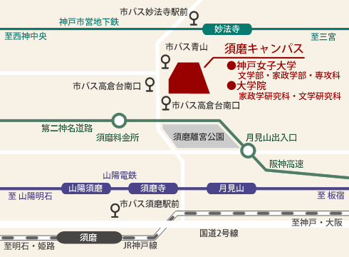 神戸女子大学アクセスマップ