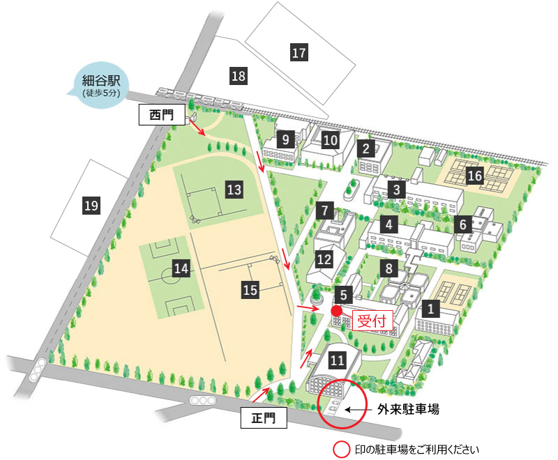関東学園大学キャンパスマップ