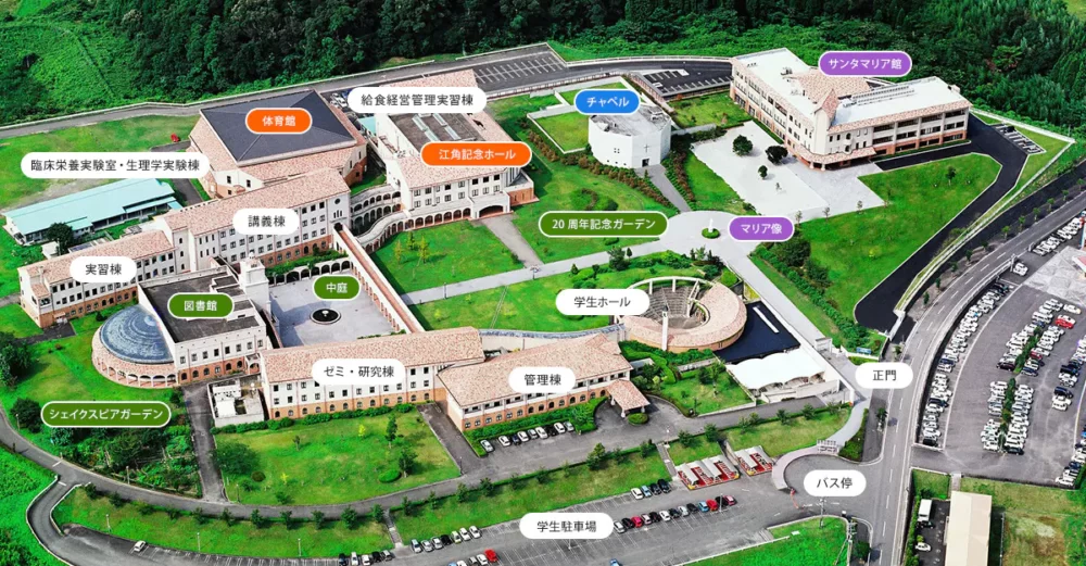 鹿児島純心女子大学キャンパスマップ