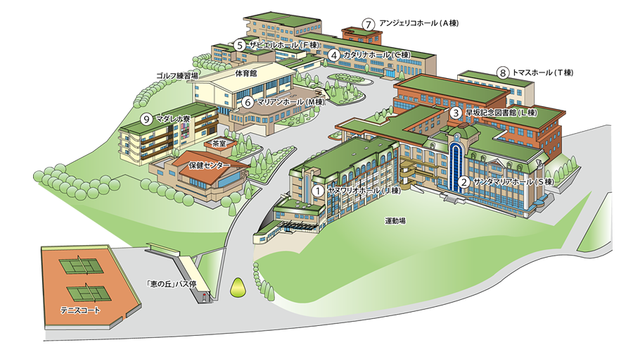 長崎純心大学キャンパスマップ