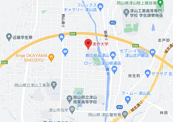 美作大学周辺マップ