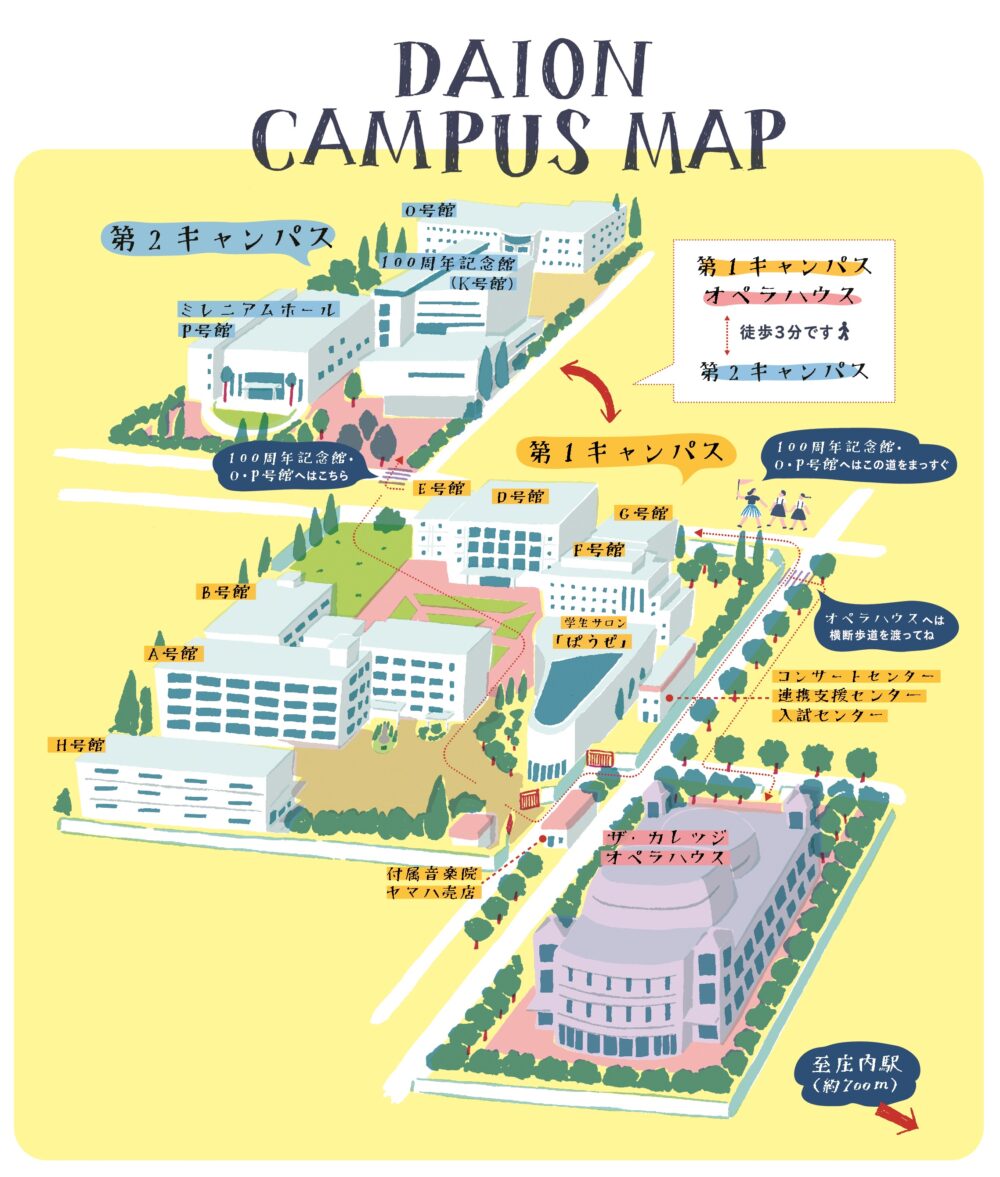 大阪音楽大学キャンパスマップ