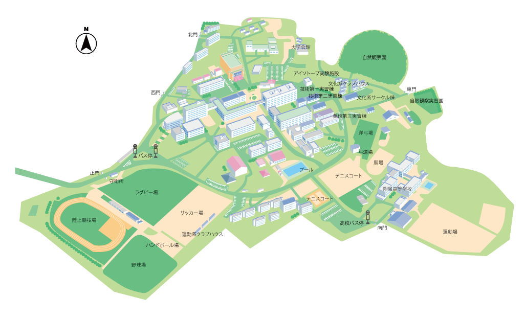 愛知教育大学キャンパスマップ