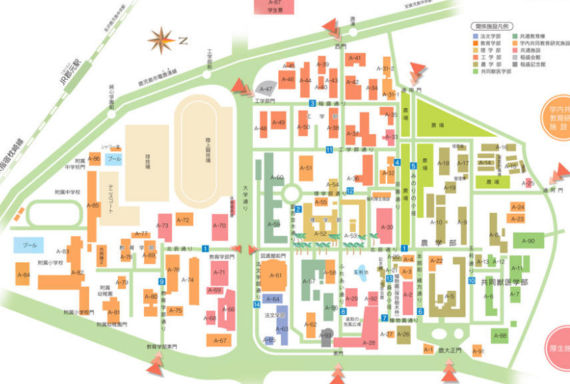 鹿児島大学キャンパスマップ