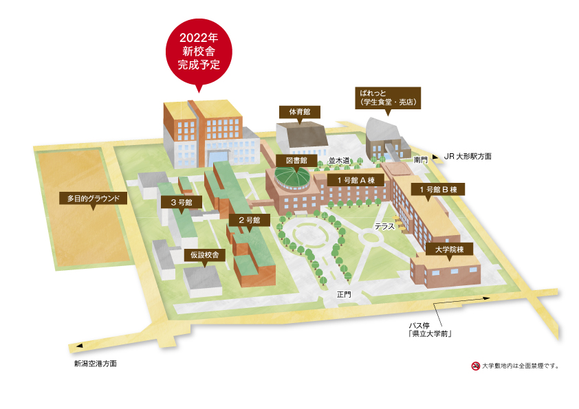新潟県立大学キャンパスマップ