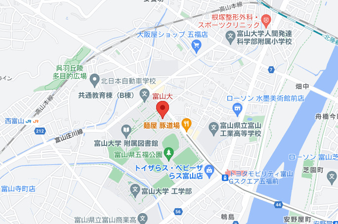 富山大学周辺マップ