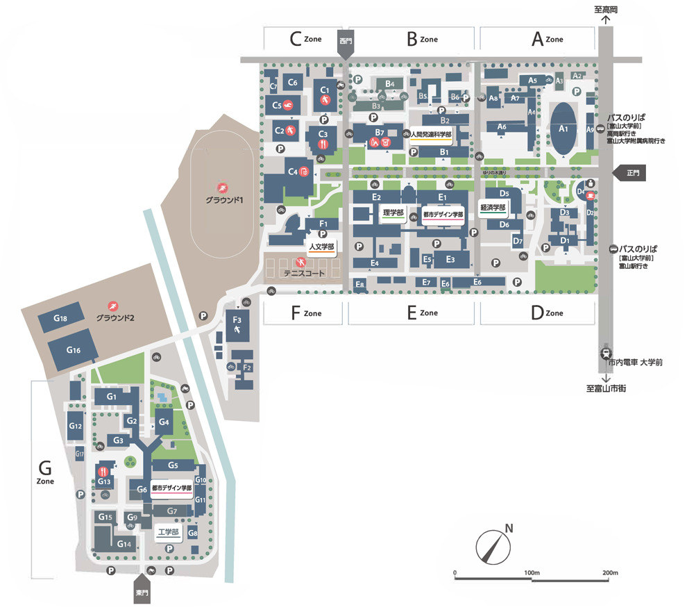 富山大学キャンパスマップ