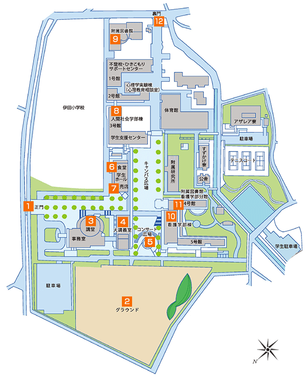 福岡県立大学キャンパスマップ